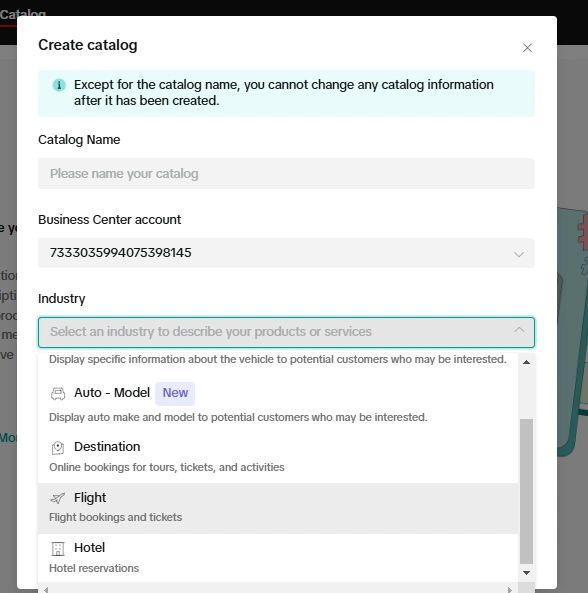 TikTok Catalog Ads for Travel catalog