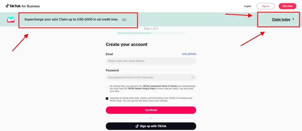 TikTok for Business Exclusive Rewards